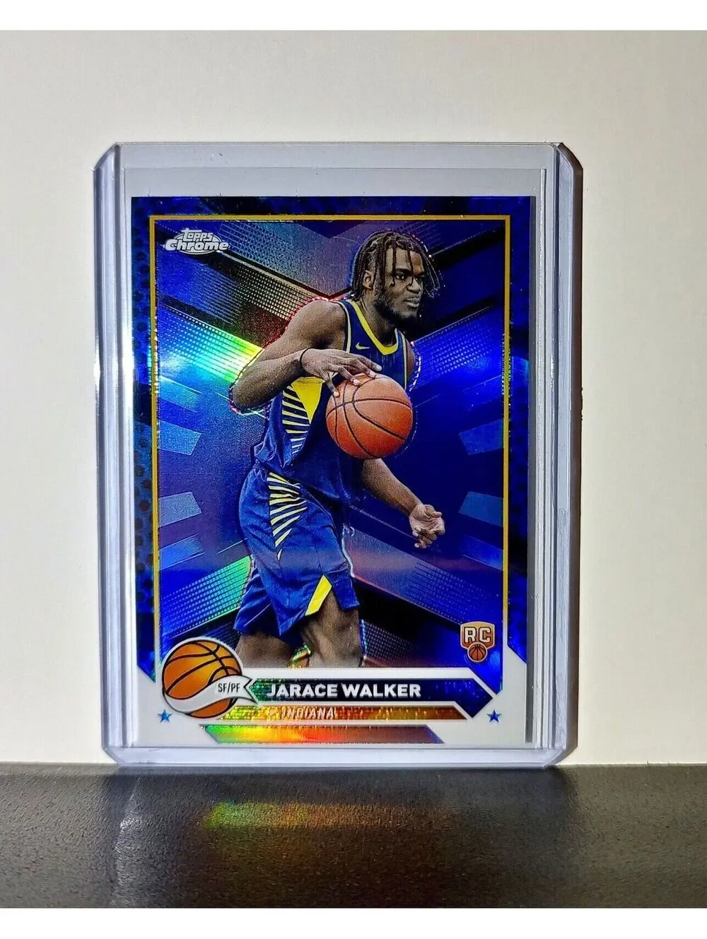 Jarace Walker 2023-24 Topps Chrome NBA #151 Blue Refractor Rookie Card